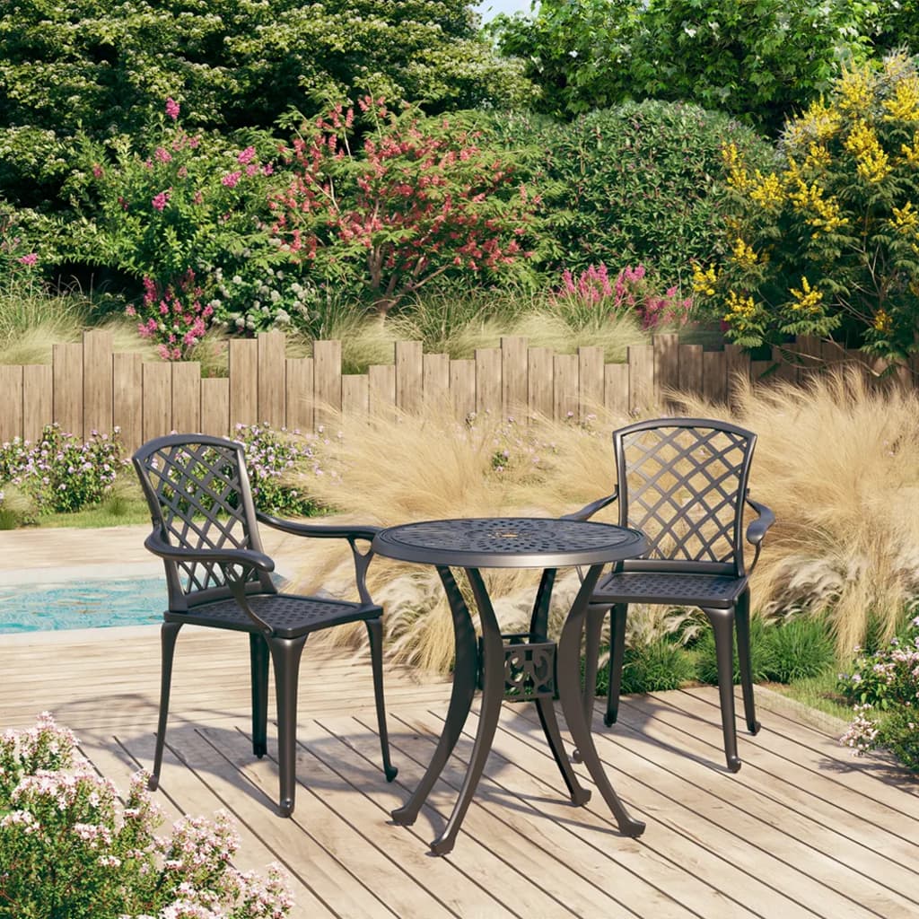 3 Piece Bistro Set Cast Aluminium