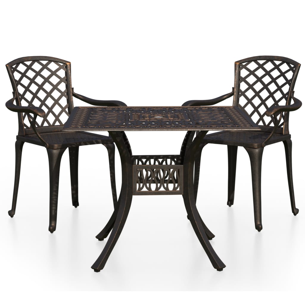 3 Piece Bistro Set Cast Aluminium