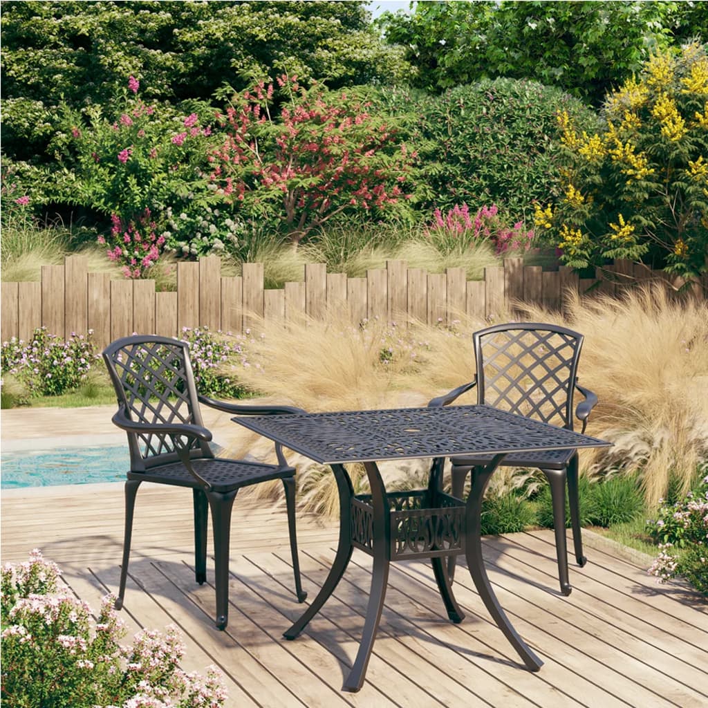 3 Piece Bistro Set Cast Aluminium