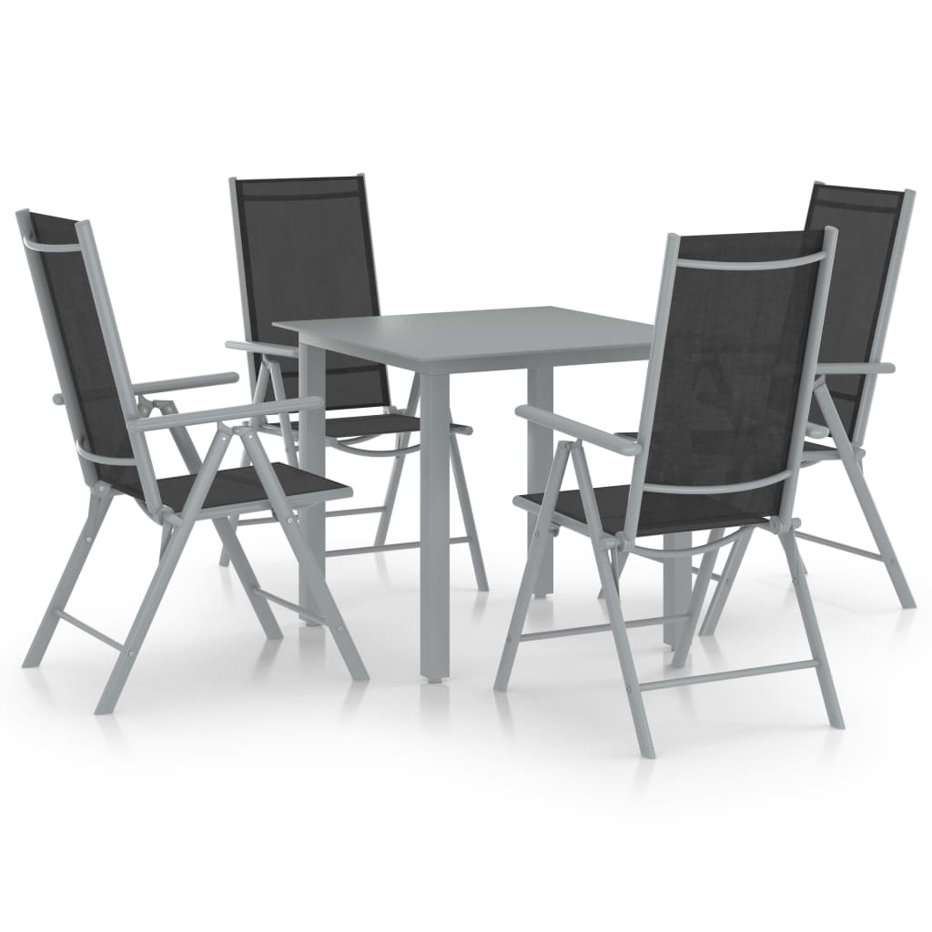 5 Piece Garden Dining Set Aluminium