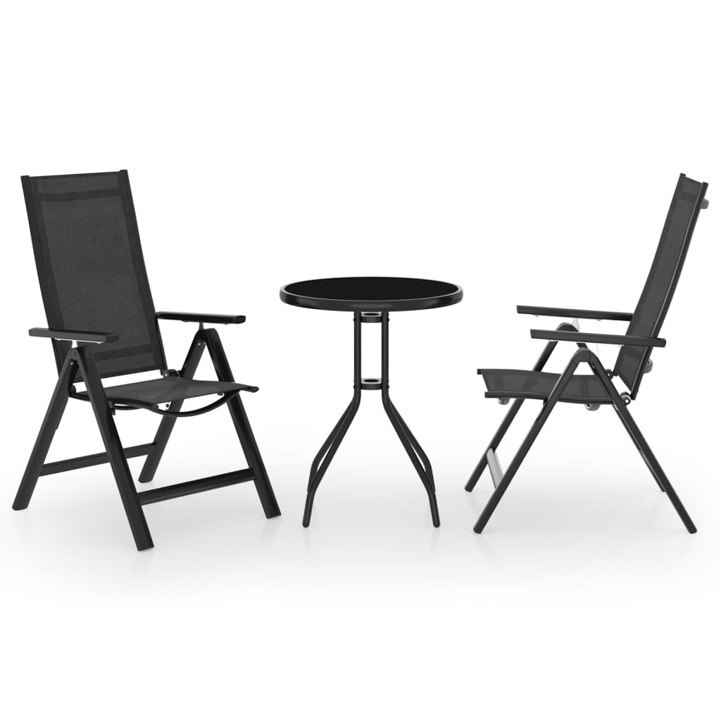 5 Piece Bistro Set Black And Anthracite