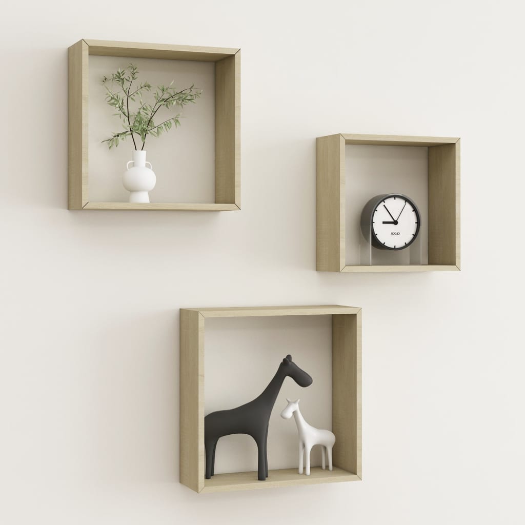 Wall Cube Shelves 3 Pcs