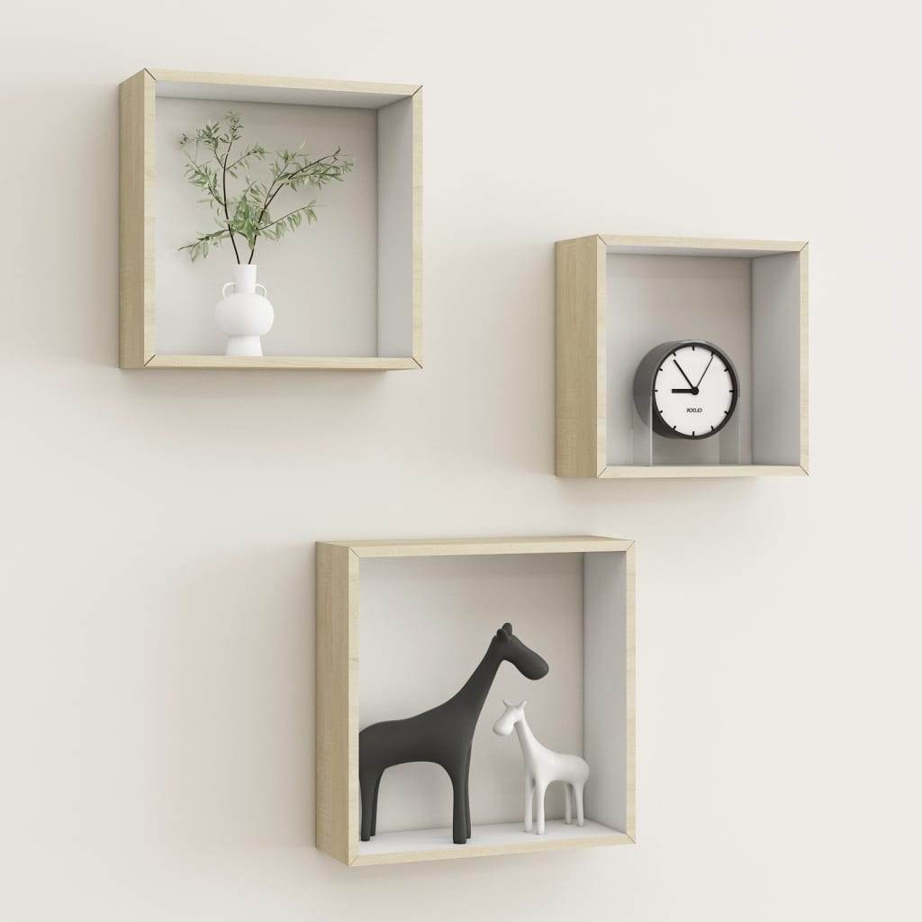 Wall Cube Shelves 3 Pcs