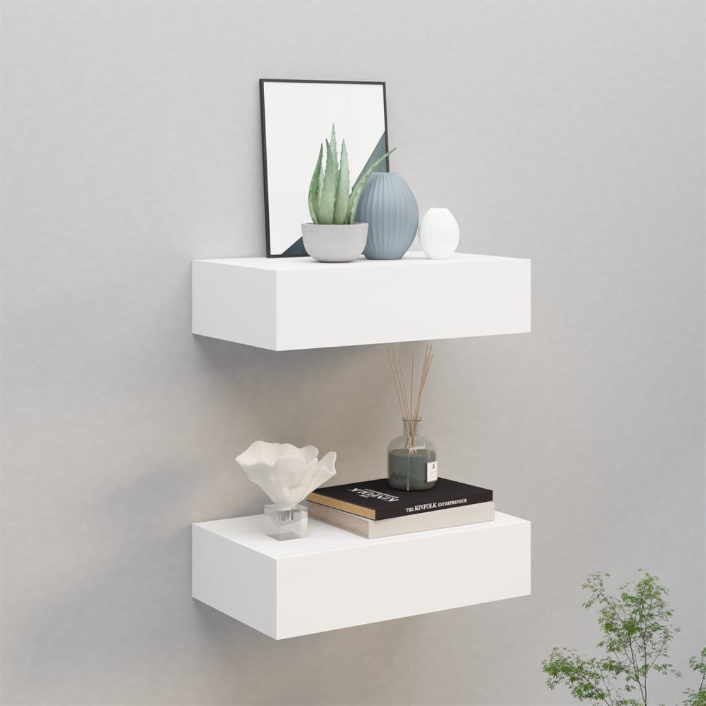 Wall-Mounted Drawer Shelf 40X23.5X10Cm Mdf