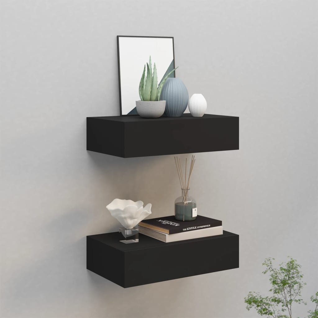 Wall-Mounted Drawer Shelf 40X23.5X10Cm Mdf