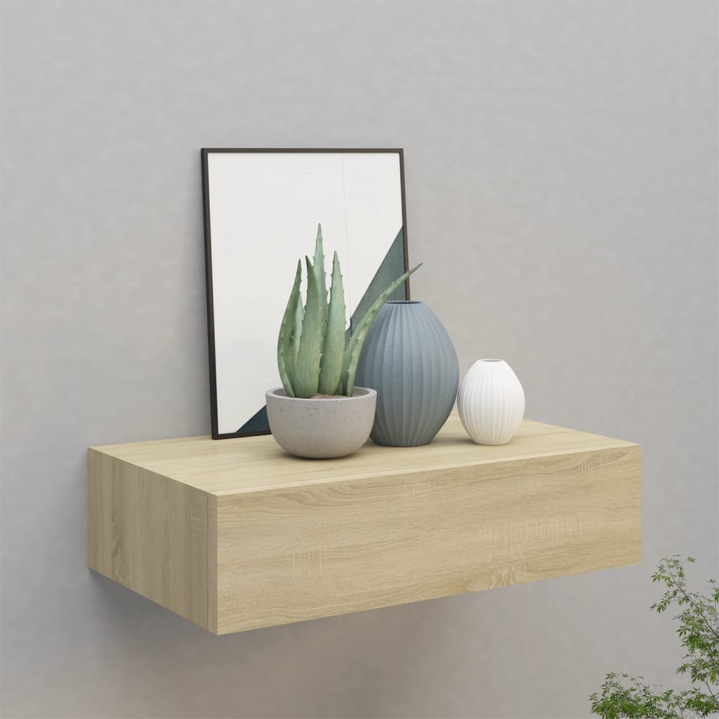 Wall-Mounted Drawer Shelf 40X23.5X10Cm Mdf