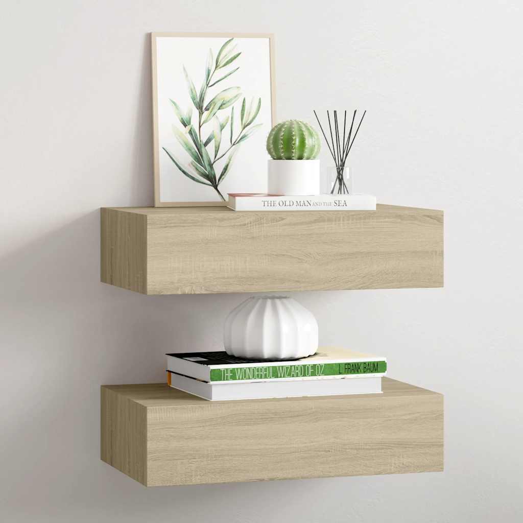 Wall-Mounted Drawer Shelf 40X23.5X10Cm Mdf