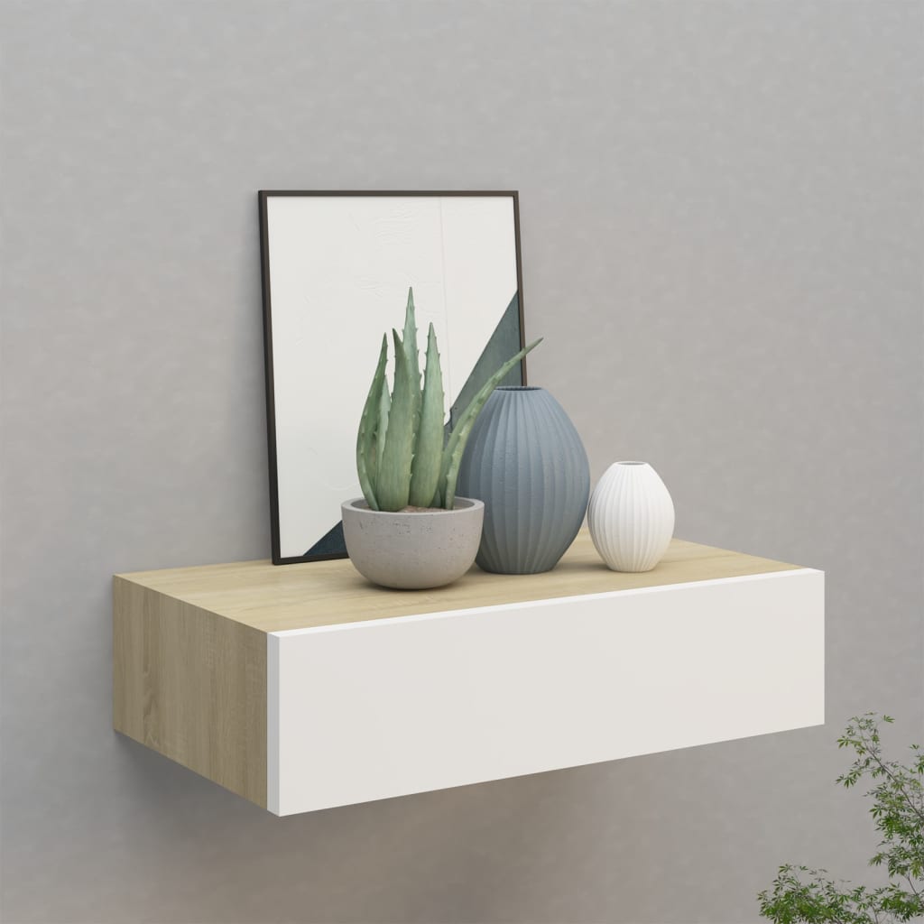 Wall-Mounted Drawer Shelf 40X23.5X10Cm Mdf