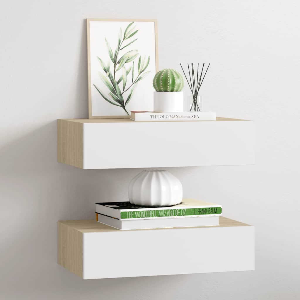 Wall-Mounted Drawer Shelf 40X23.5X10Cm Mdf