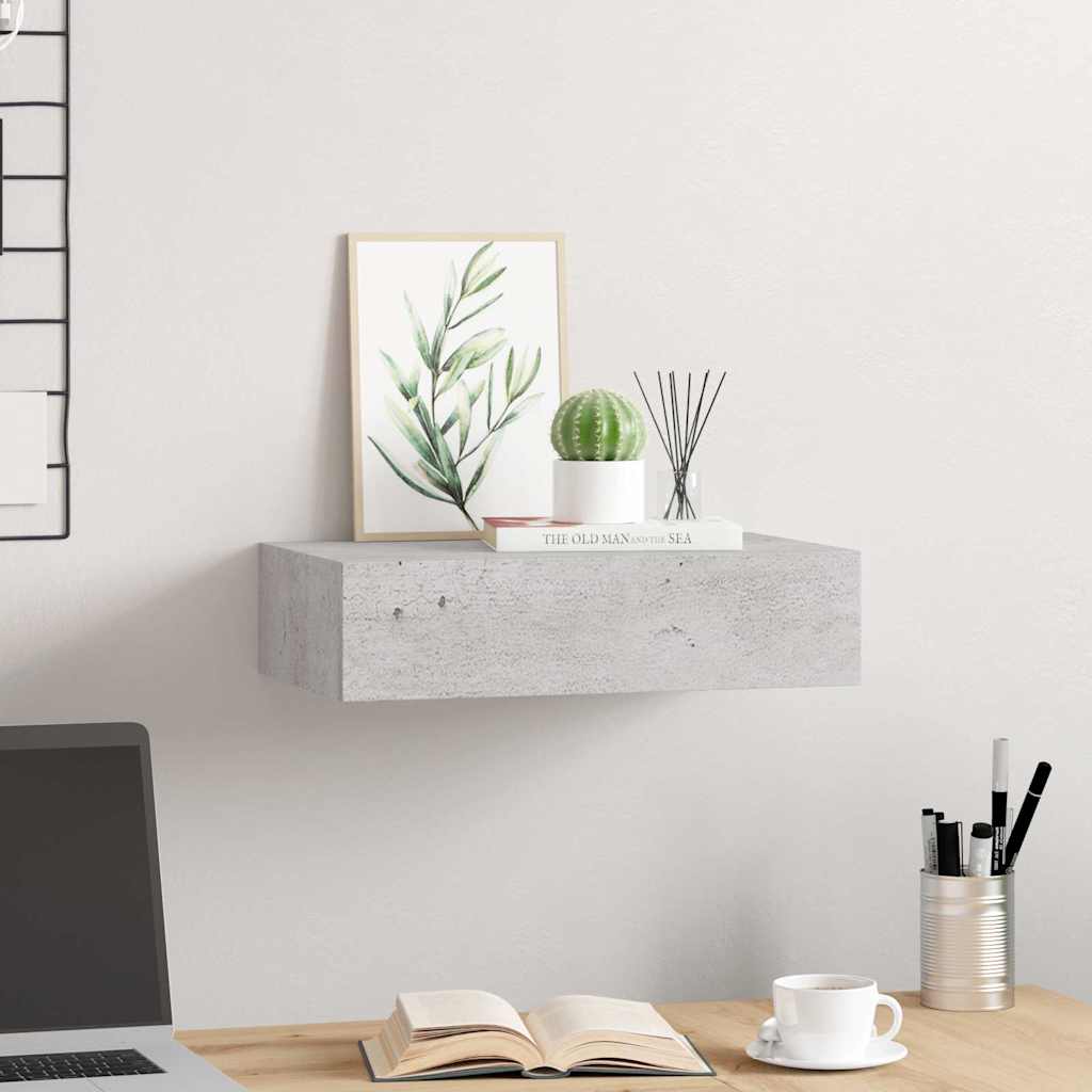 Wall-Mounted Drawer Shelf 40X23.5X10Cm Mdf