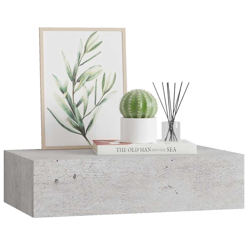 Wall-Mounted Drawer Shelf 40X23.5X10Cm Mdf