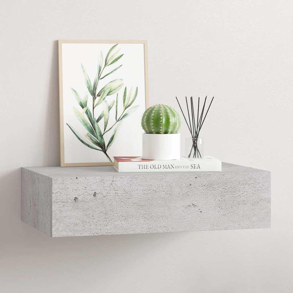 Wall-Mounted Drawer Shelf 40X23.5X10Cm Mdf
