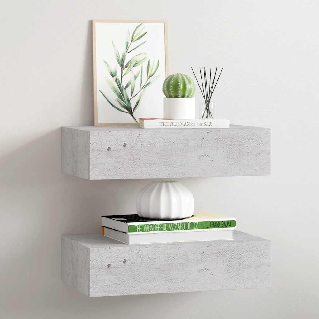 Wall-Mounted Drawer Shelf 40X23.5X10Cm Mdf