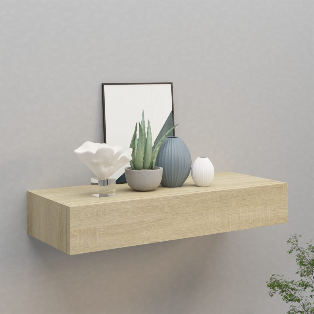 Wall-Mounted Drawer Shelf 40X23.5X10Cm Mdf