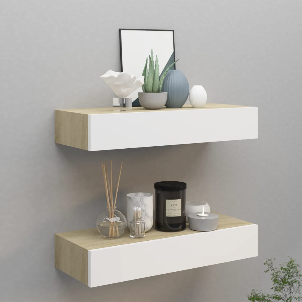 Wall-Mounted Drawer Shelf 40X23.5X10Cm Mdf