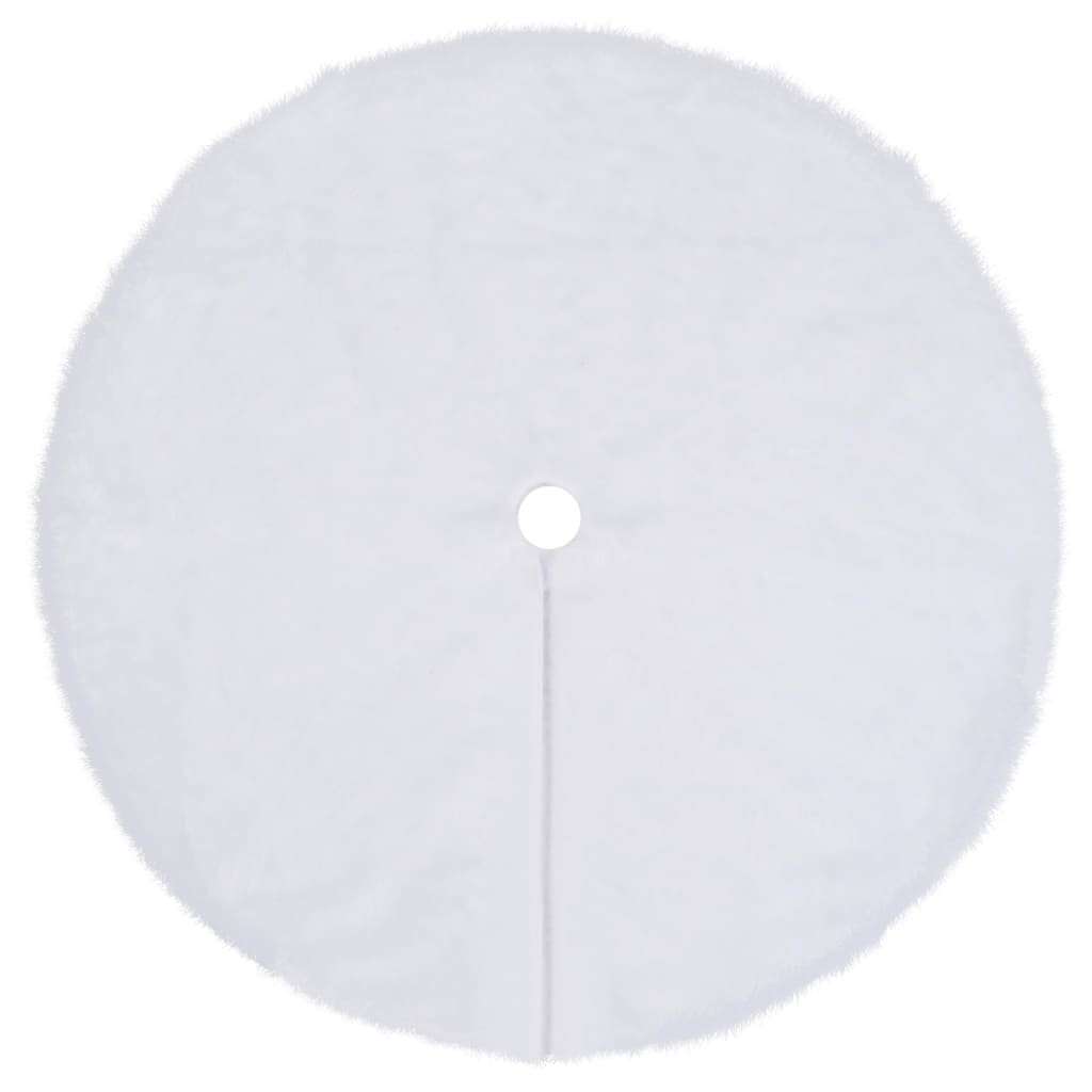 Christmas Tree Skirt White Faux