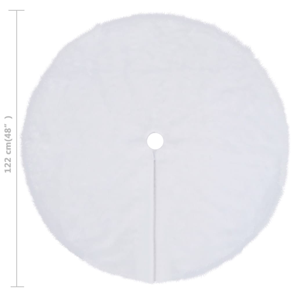 Christmas Tree Skirt White Faux