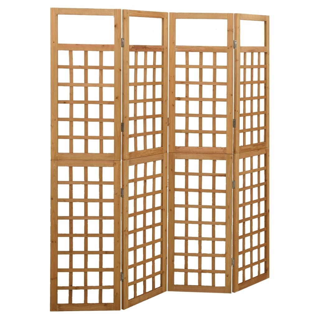 3-Panel Room Divider/Trellis Solid Fir Wood 121X180.5 Cm
