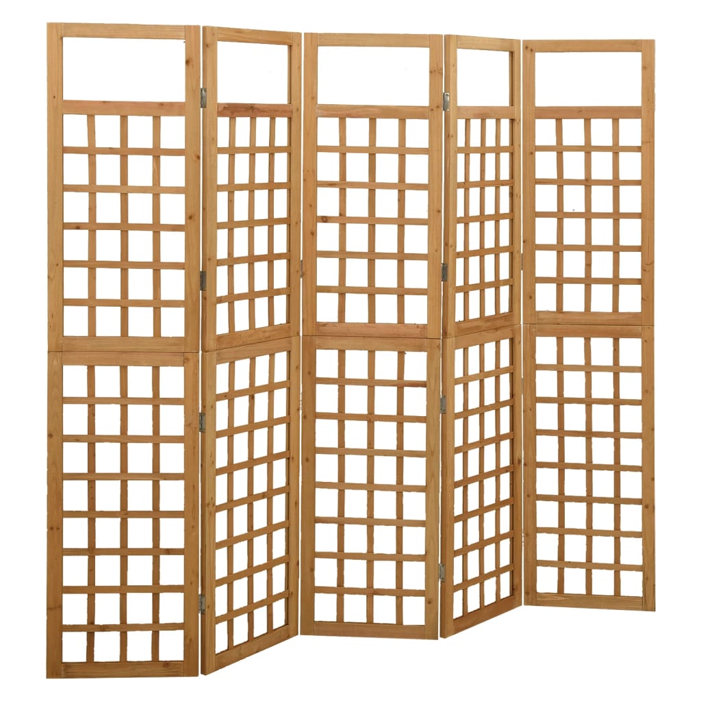 3-Panel Room Divider/Trellis Solid Fir Wood 121X180.5 Cm
