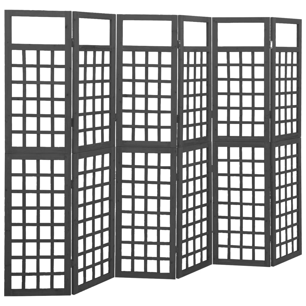 3-Panel Room Divider/Trellis Solid Fir Wood 121X180.5 Cm