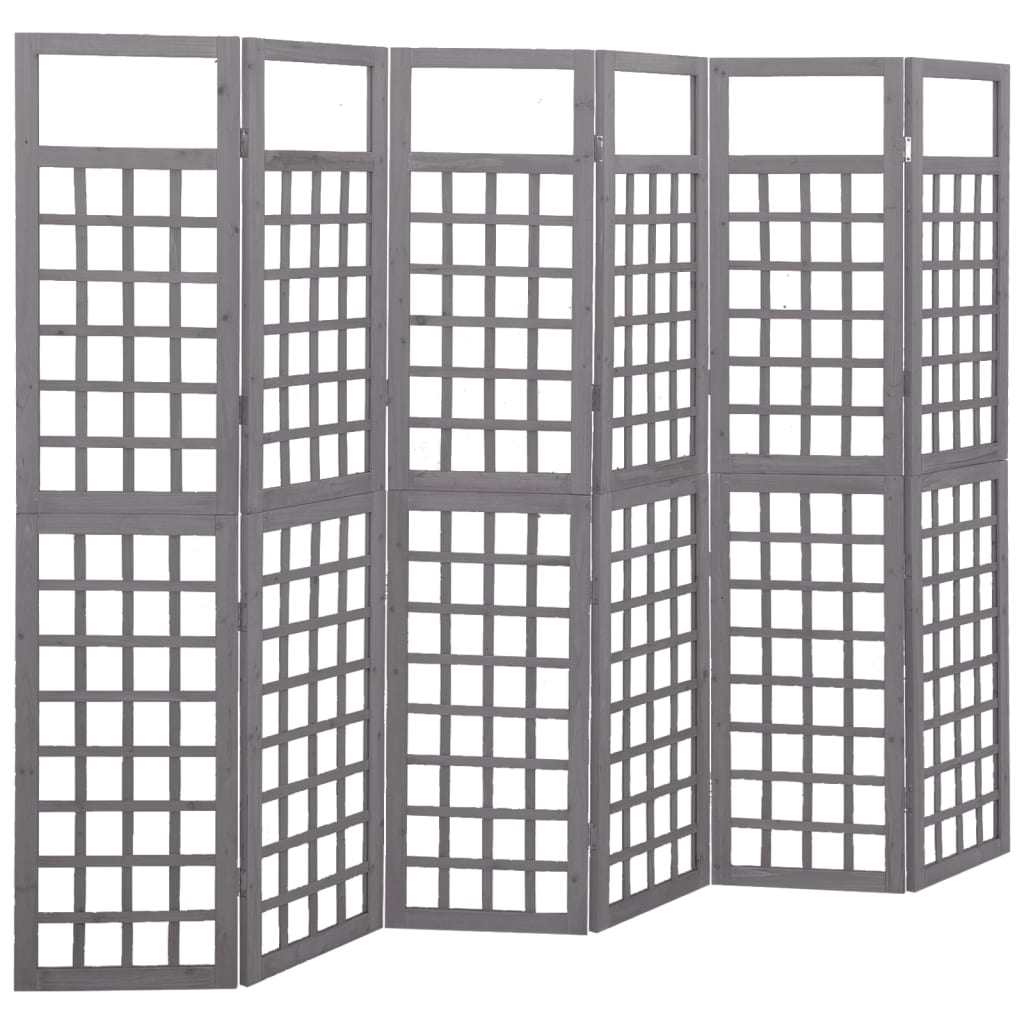 3-Panel Room Divider/Trellis Solid Fir Wood 121X180.5 Cm