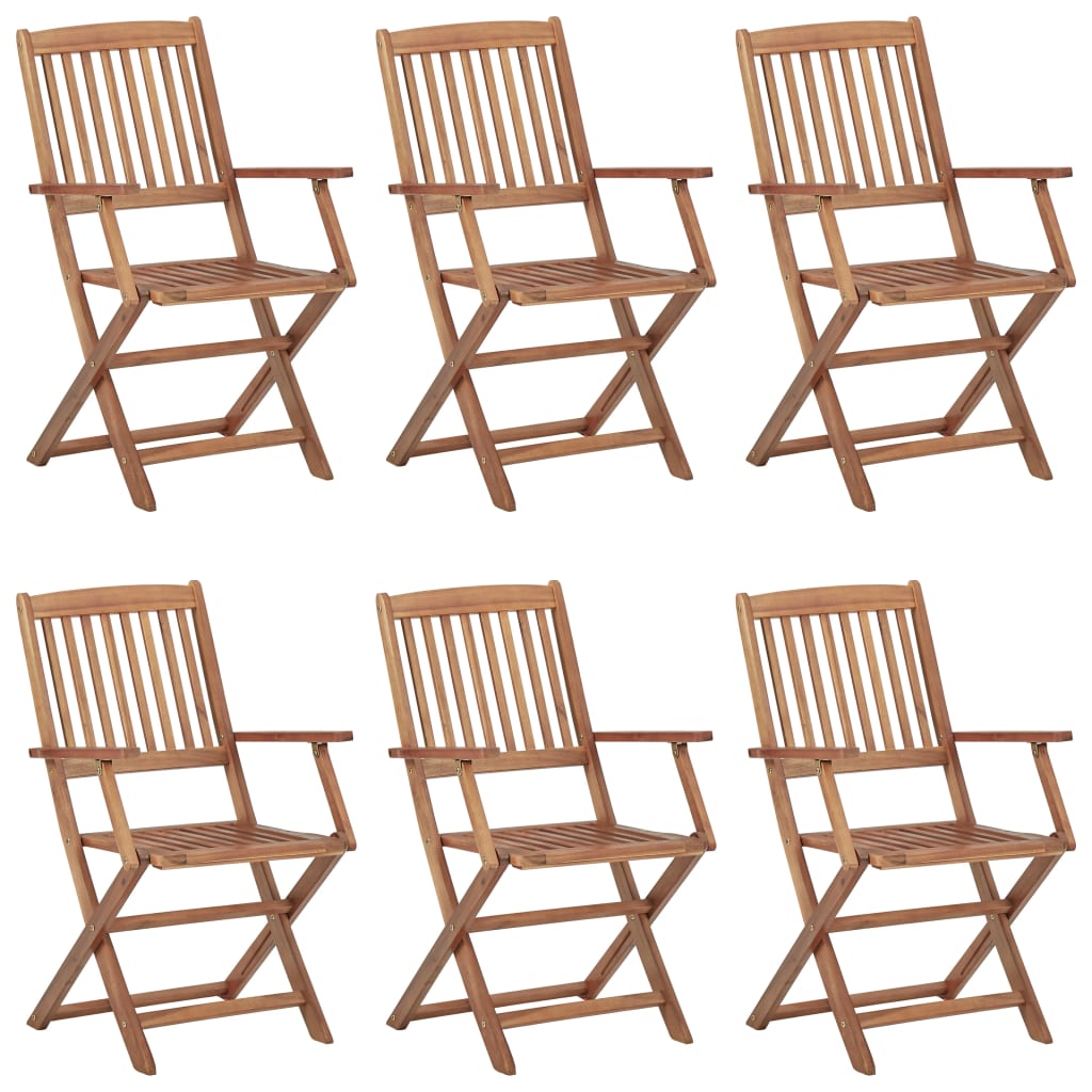 Folding Outdoor Chairs 2 Pcs Solid Acacia Wood