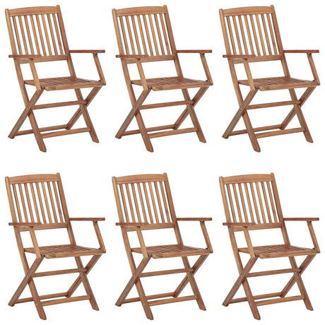 Folding Outdoor Chairs 2 Pcs Solid Acacia Wood