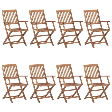 Folding Outdoor Chairs 2 Pcs Solid Acacia Wood