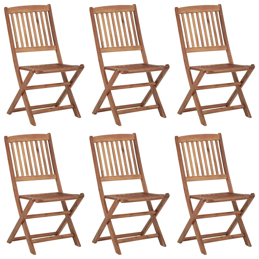 Folding Outdoor Chairs 2 Pcs Solid Acacia Wood