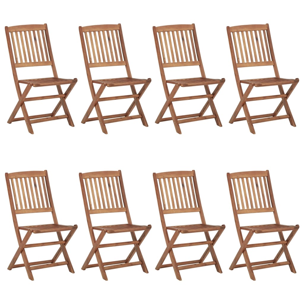 Folding Outdoor Chairs 2 Pcs Solid Acacia Wood