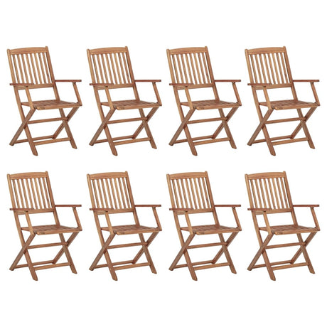 Folding Outdoor Chairs 2 Pcs Solid Acacia Wood