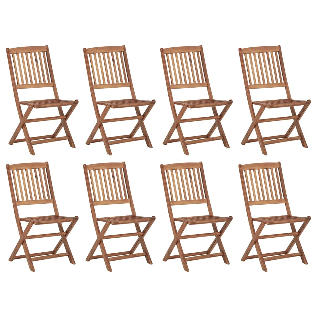 Folding Outdoor Chairs 2 Pcs Solid Acacia Wood