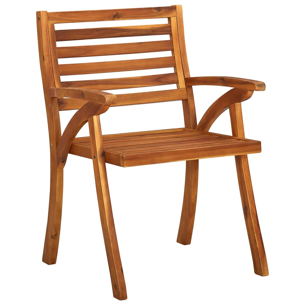 Garden Chairs 8 Pcs Solid Acacia Wood