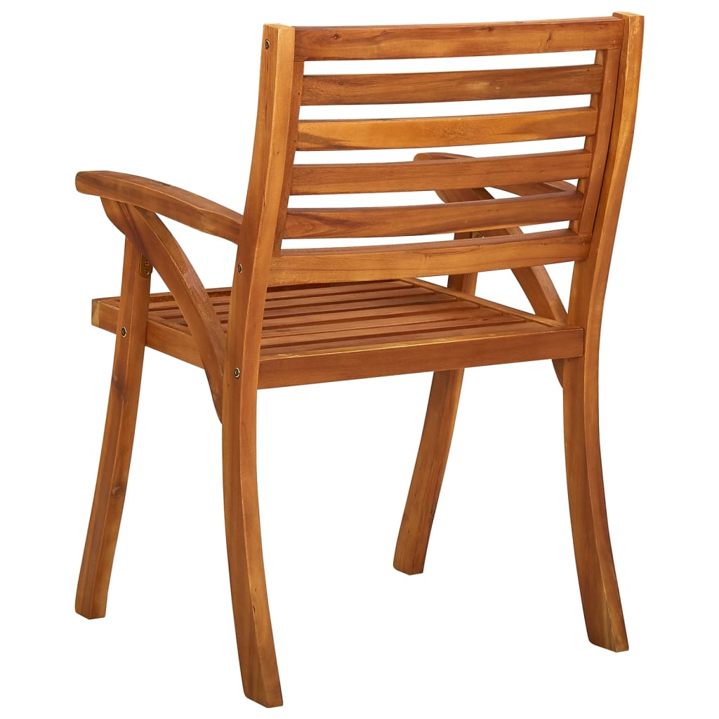 Garden Chairs 8 Pcs Solid Acacia Wood