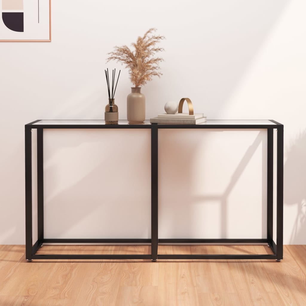 Console Table 180X35X75.5Cm Tempered Glass