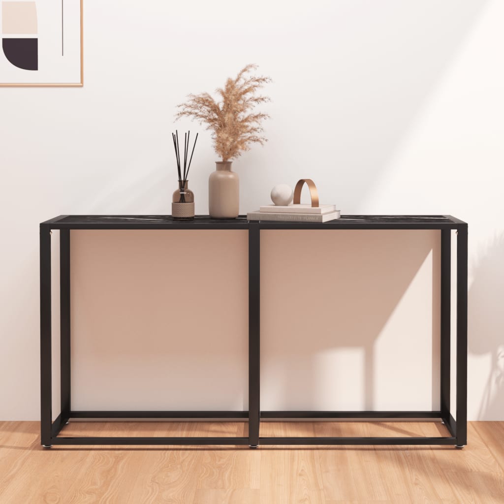 Console Table 180X35X75.5Cm Tempered Glass