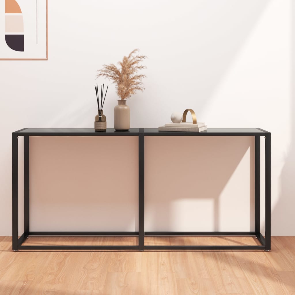 Console Table 180X35X75.5Cm Tempered Glass