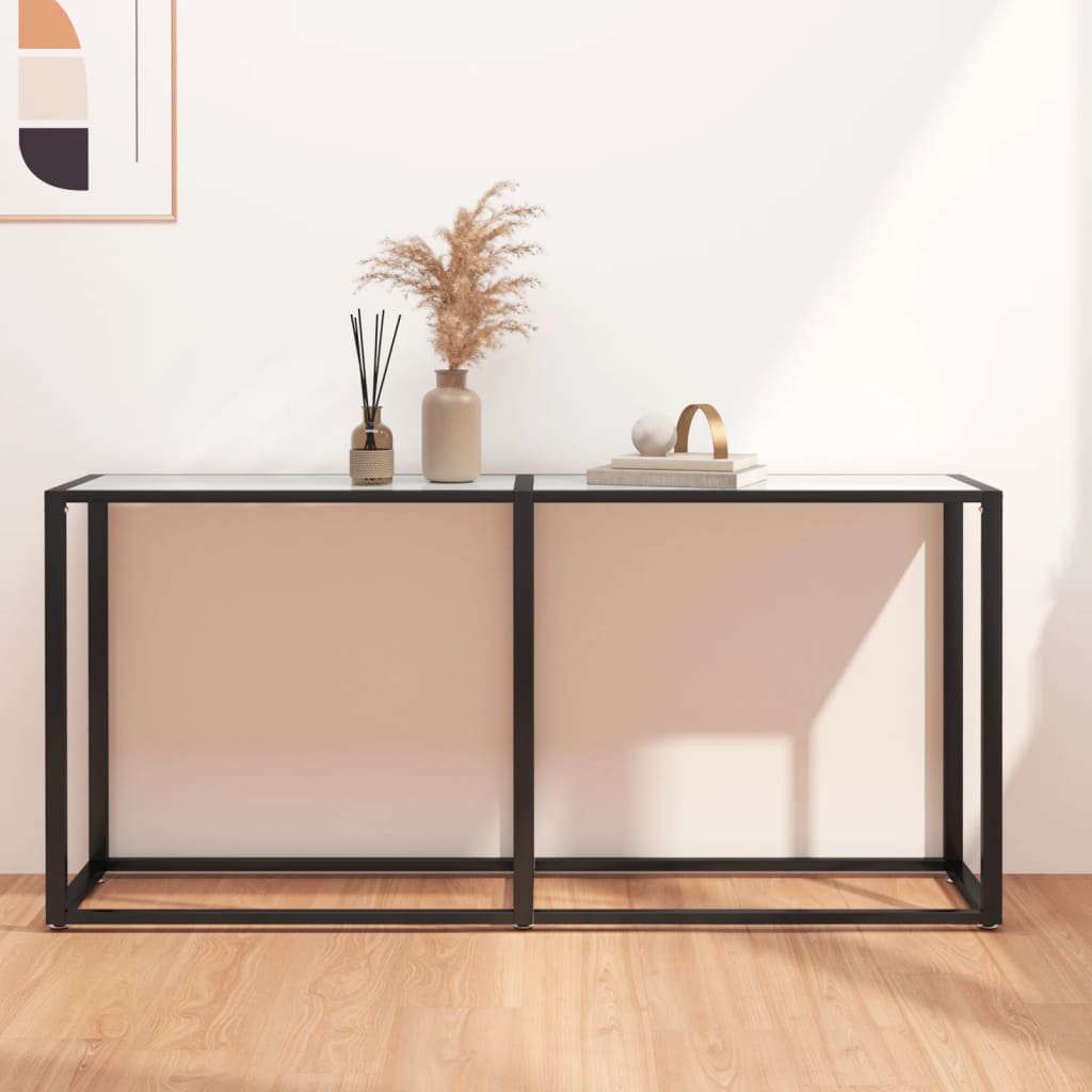 Console Table 180X35X75.5Cm Tempered Glass