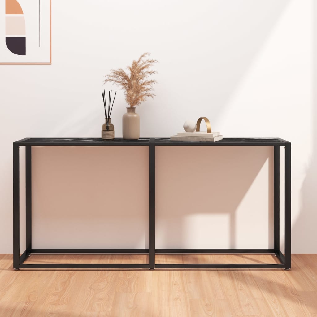 Console Table 180X35X75.5Cm Tempered Glass