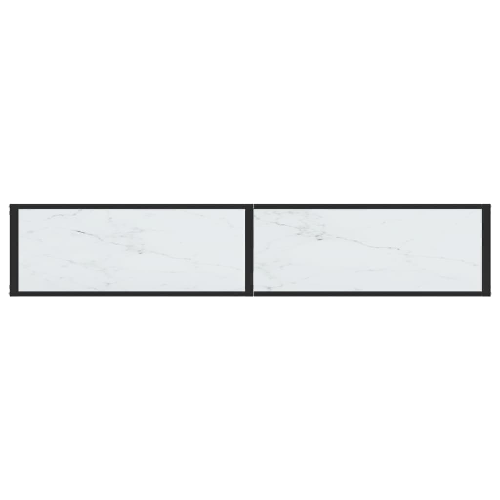 Console Table 180X35X75.5Cm Tempered Glass