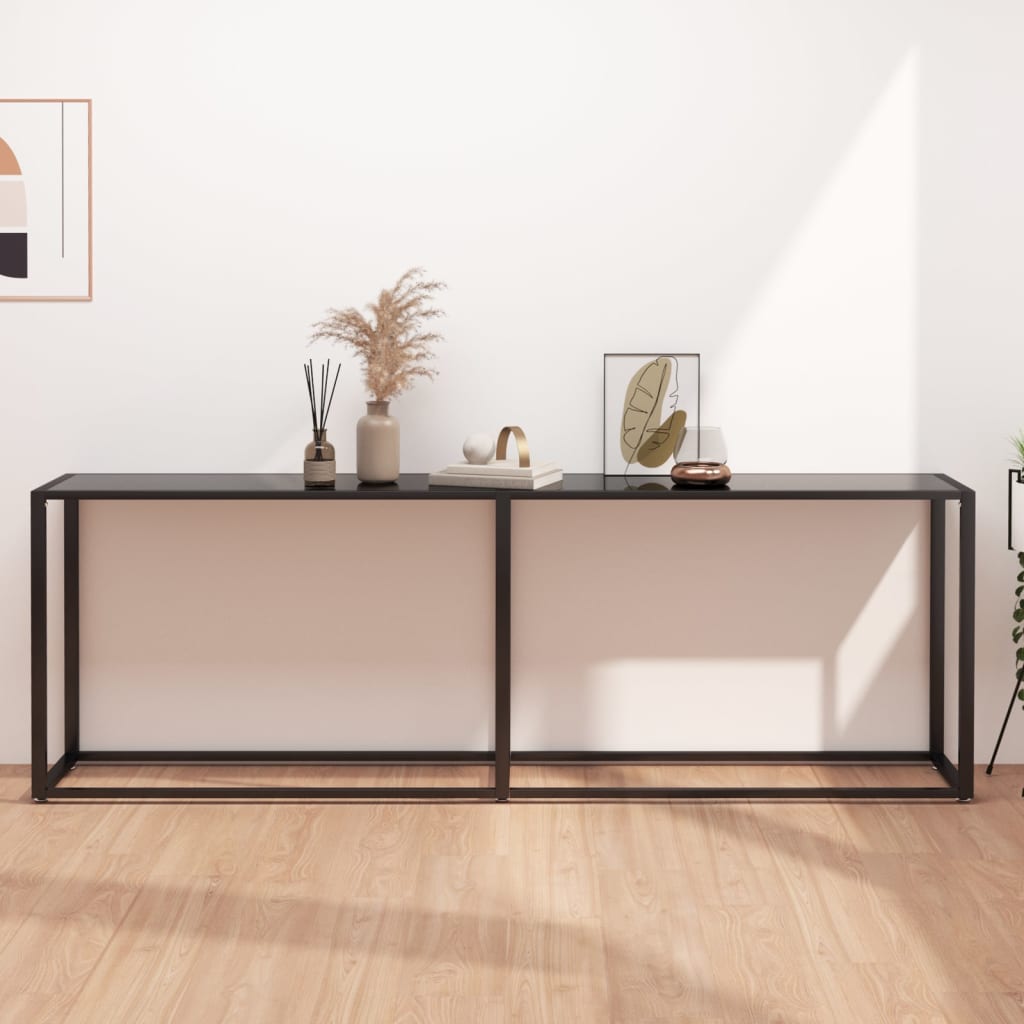 Console Table 180X35X75.5Cm Tempered Glass
