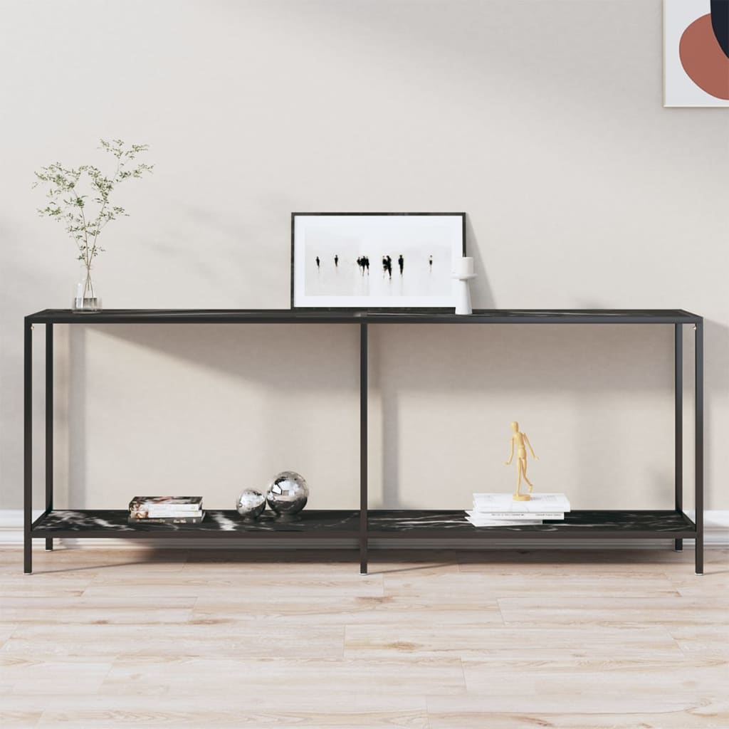 Console Table White 160X35X75.5 Cm Tempered Glass