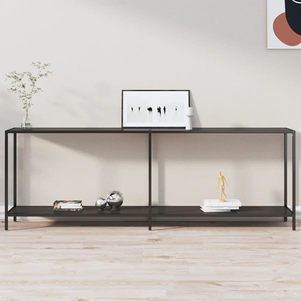 Console Table White 160X35X75.5 Cm Tempered Glass