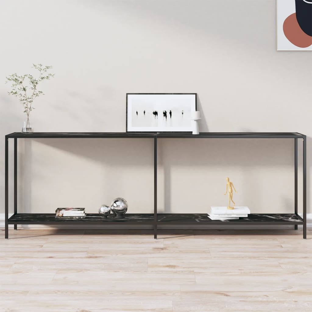 Console Table White 160X35X75.5 Cm Tempered Glass