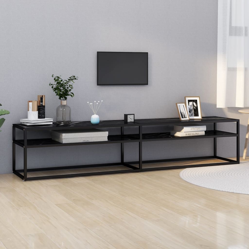 Tv Cabinet 160X40X40.5 Cm Tempered Glass