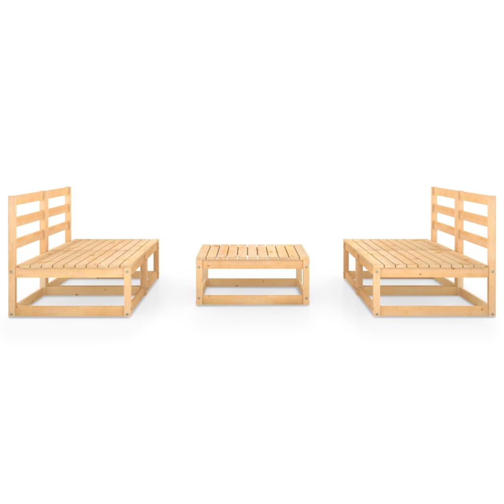 5 Piece Garden Lounge Set Solid Wood Pine