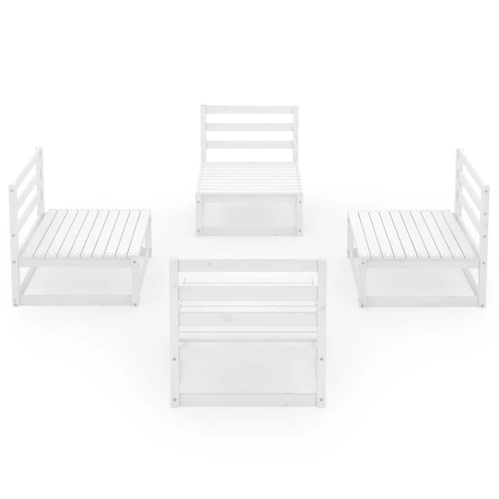 4 Piece Garden Lounge Set Solid Wood Pine