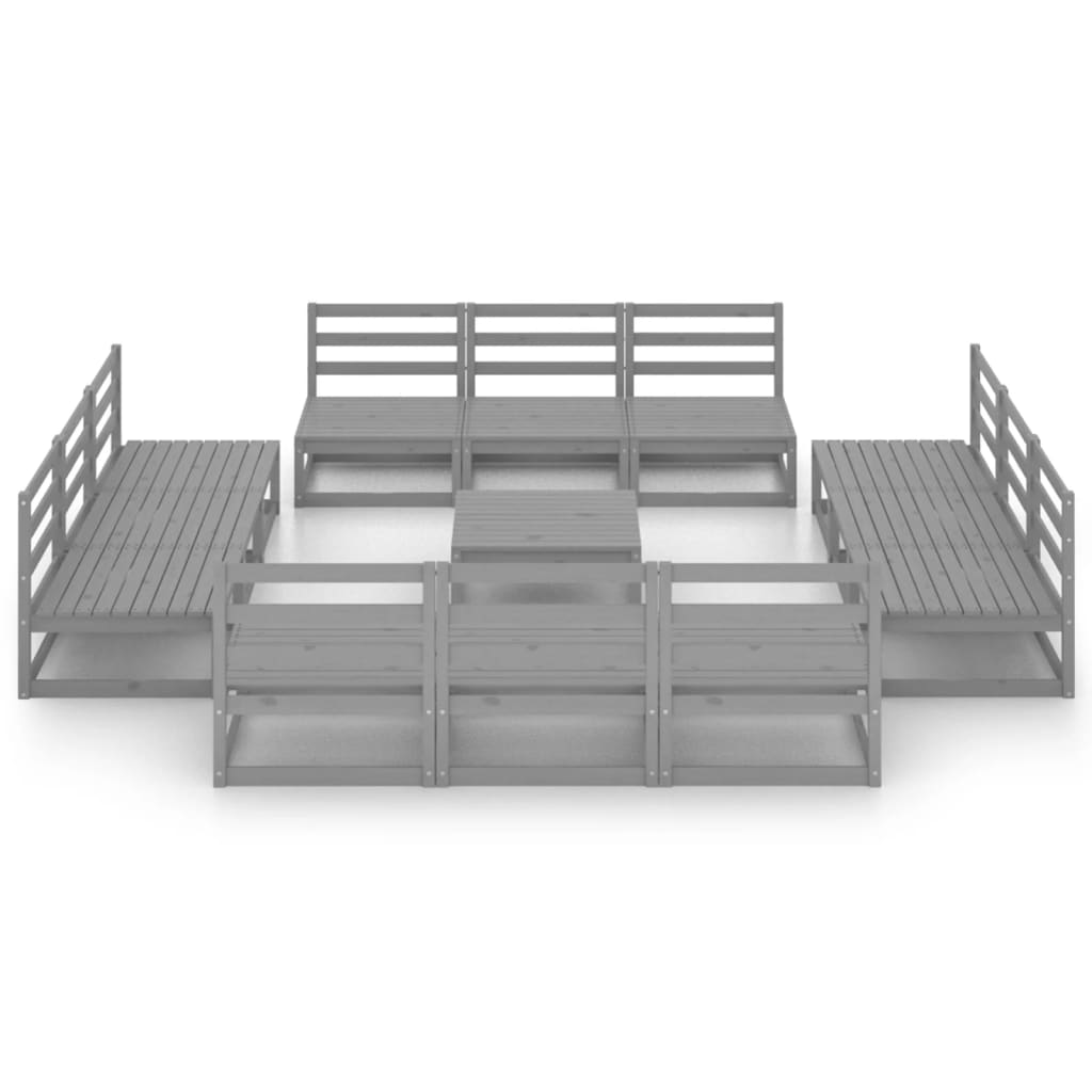 13 Piece Garden Lounge Set Solid Pinewood