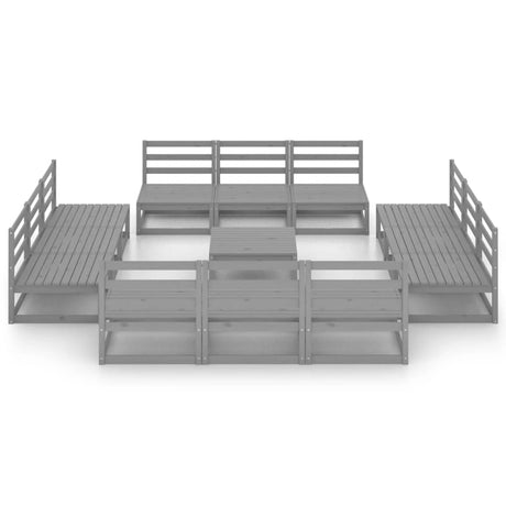 13 Piece Garden Lounge Set Solid Pinewood