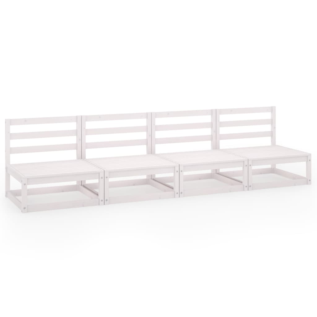 Garden 4-Seater Sofa Solid Pinewood